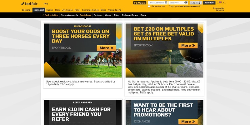 Betfair bonus online športových stávo