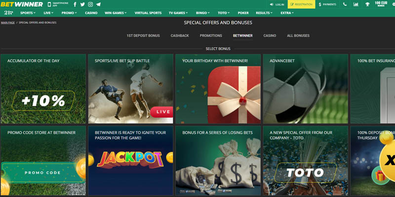 Betwinner bonus za spletne športne stave