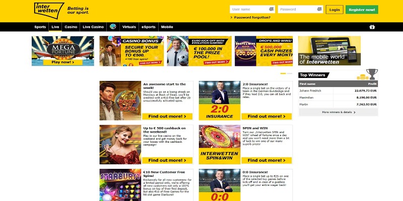 Interwetten bonus online športových stávo