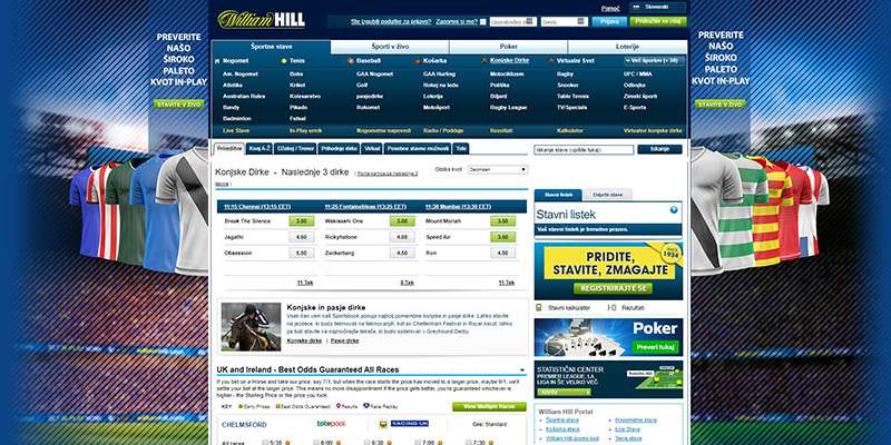 William Hill stave na konjske dirke