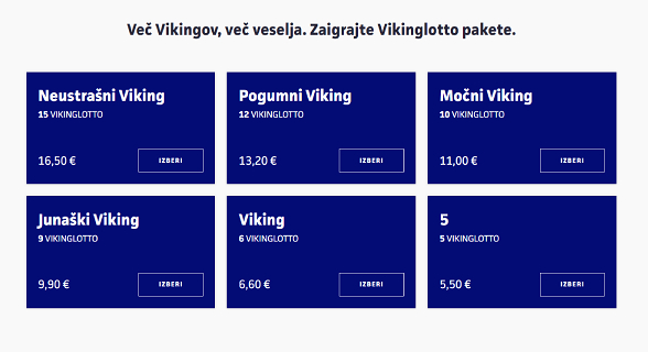 Zaigrajte Viking Loto pakete