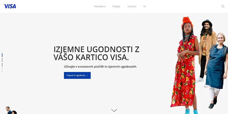 Domača stran VISA